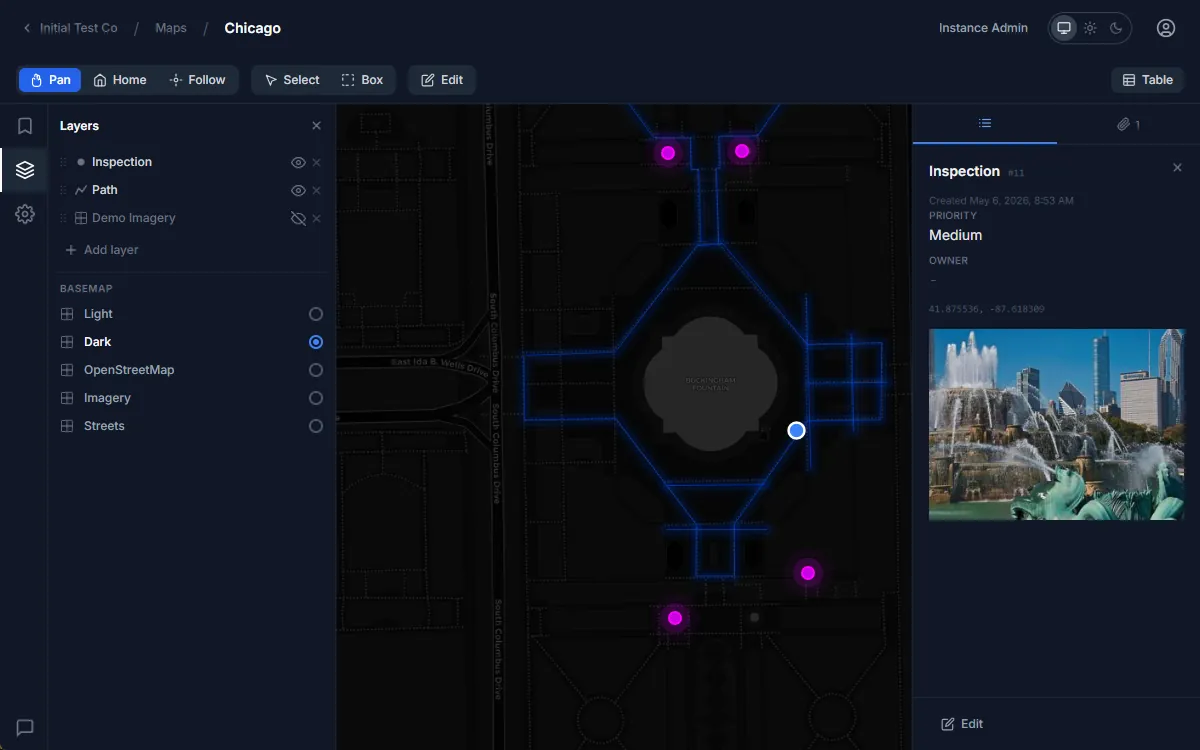 Rillium Maps - interactive map view